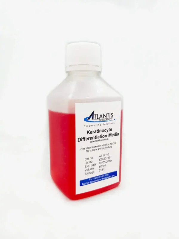 Keratinocyte Differentiation Media-suitable for 2D, 3D and co-cultures