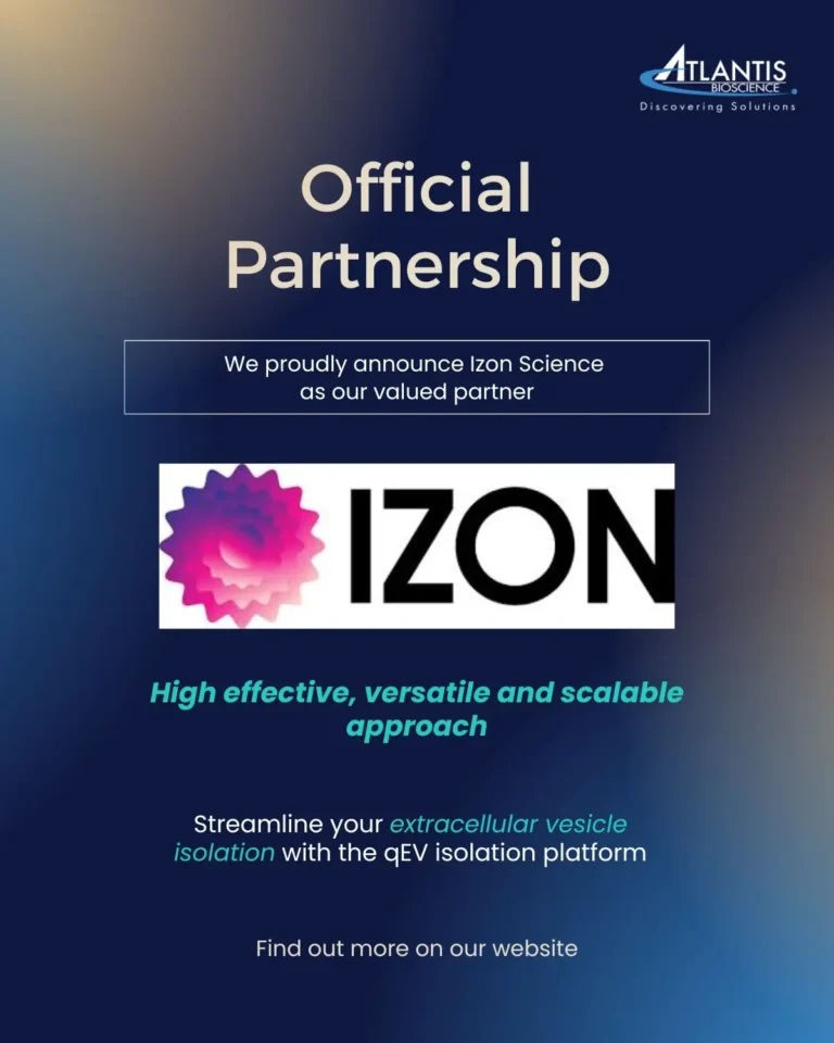Atlantis Bioscience Partners with Izon Science poster