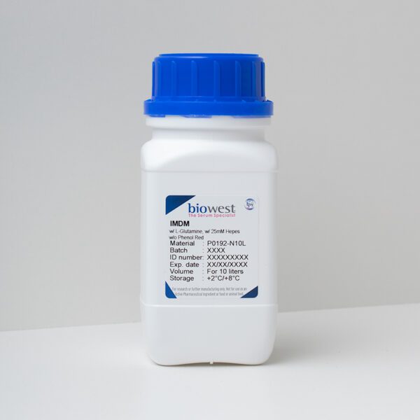 IMDM w/ L-Glutamine w/ 25 mM Hepes w/o Phenol Red