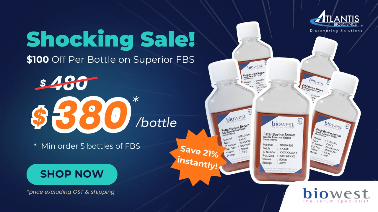 Save $100 Per Bottle on Biowest FBS S1810-500