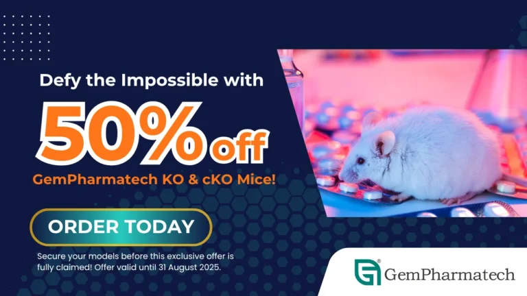 Giảm giá 50% cho Chuột GemPharmatech KO & cKO đến hết ngày 31 tháng 2025 năm XNUMX hình thu nhỏ trên web