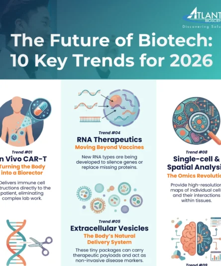 The sneak peek of 2026 Biotech Trend infographic, view our blogs to know more